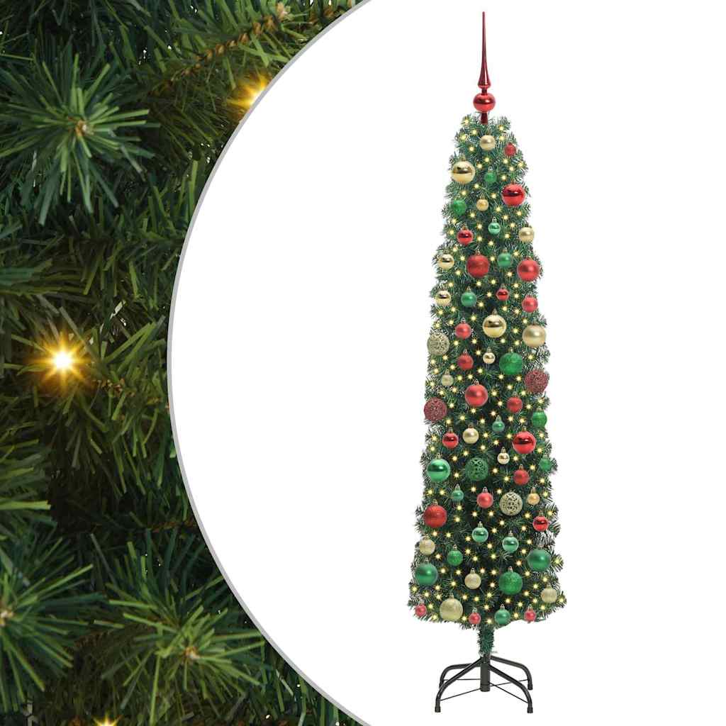 Artificial Christmas Tree with 300 LEDs with Stand Green 180 cm
