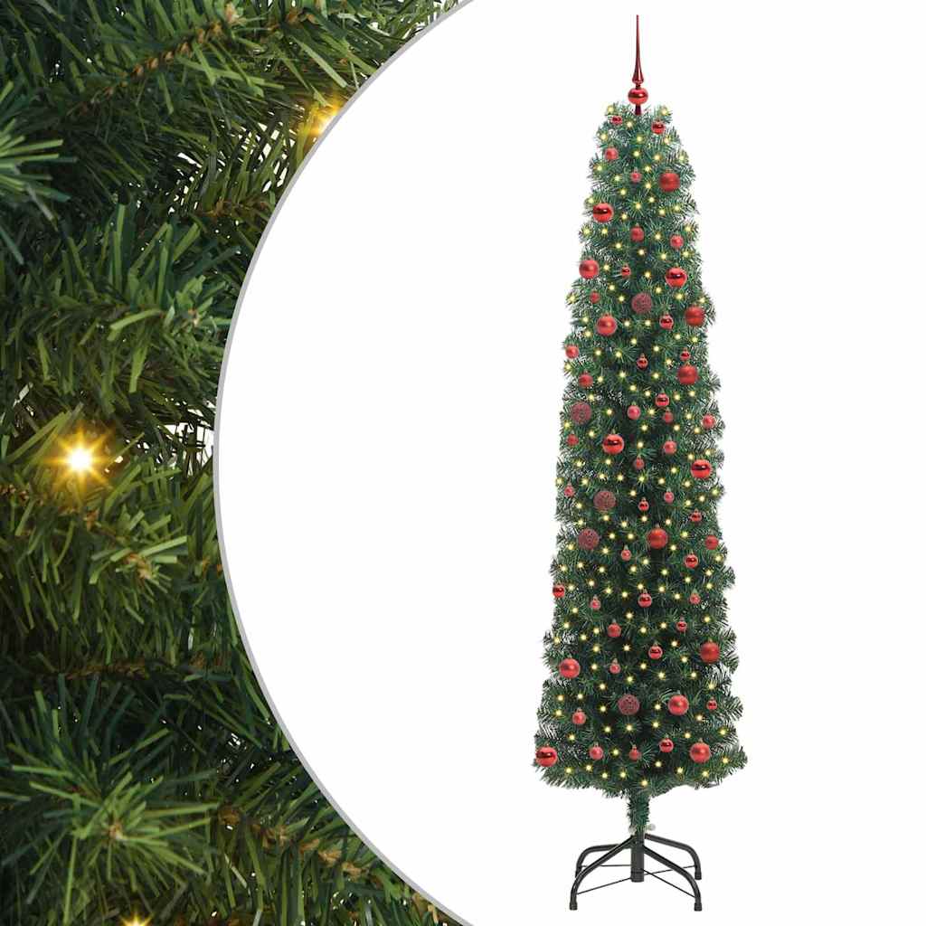 Artificial Christmas Tree with 300 LEDs with Stand Green 210 cm