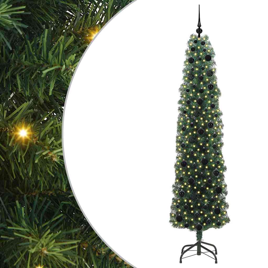 Artificial Christmas Tree with 300 LEDs with Stand Green 210 cm