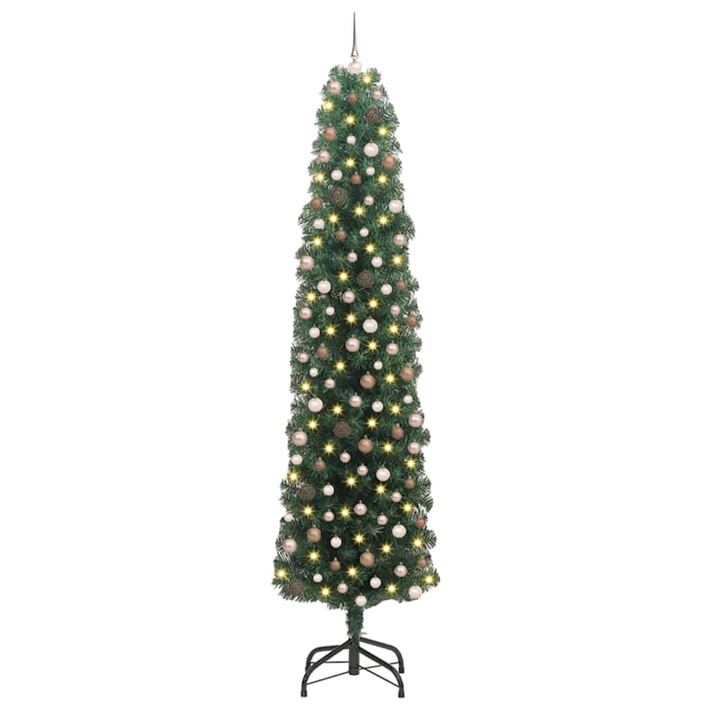 Artificial Christmas Tree with 300 LEDs with Stand Green 240 cm