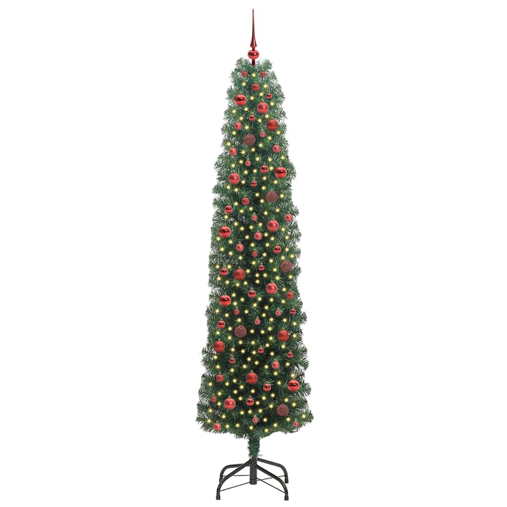 Artificial Christmas Tree with 300 LEDs with Stand Green 240 cm