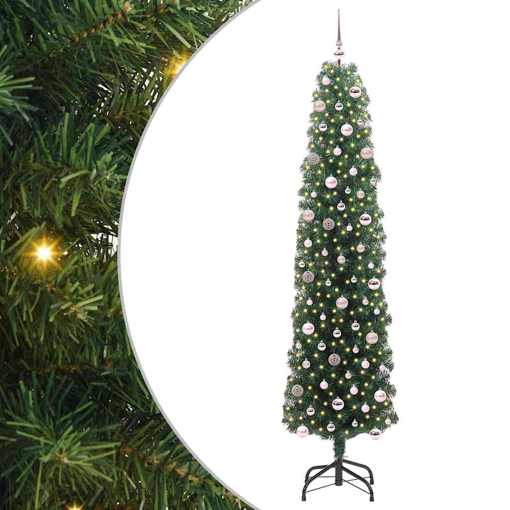 Artificial Christmas Tree with 300 LEDs with Stand Green 240 cm