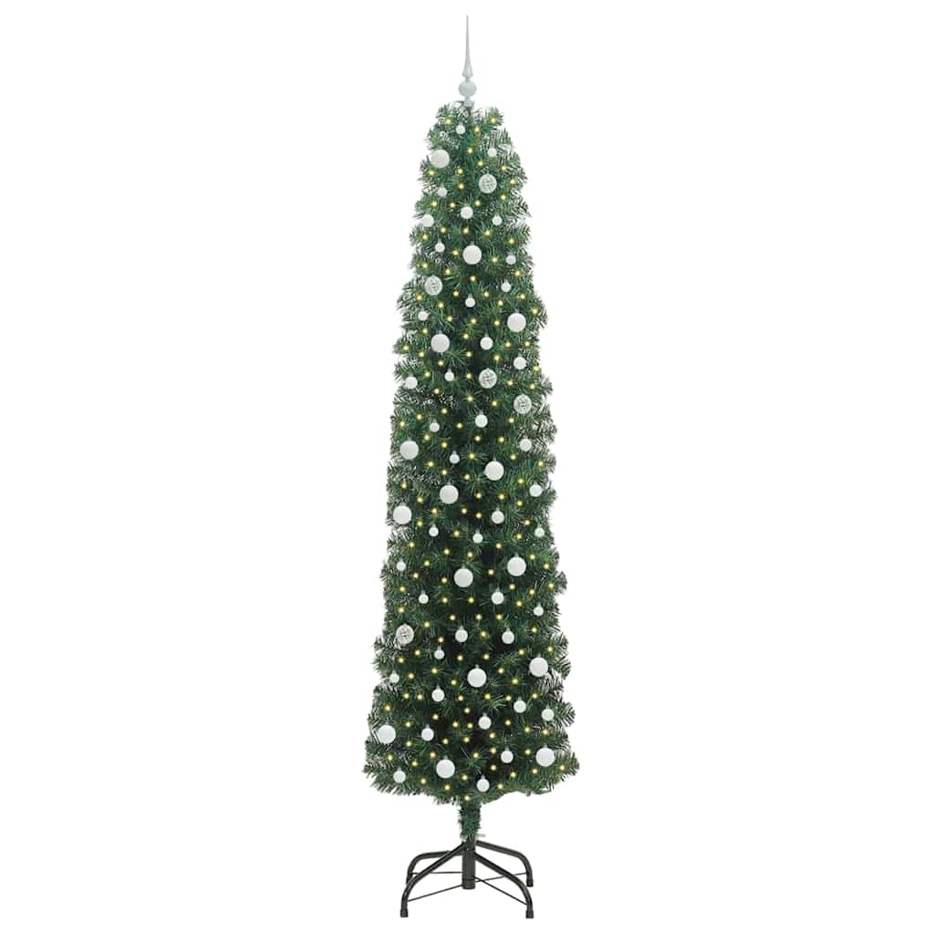 Artificial Christmas Tree with 300 LEDs with Stand Green 240 cm