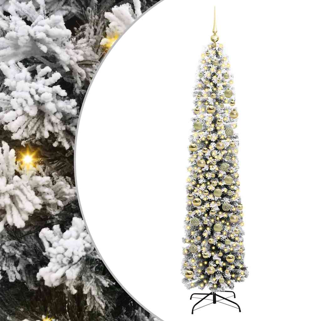 Artificial Christmas Tree with 300 LEDs with Stand Green 210 cm