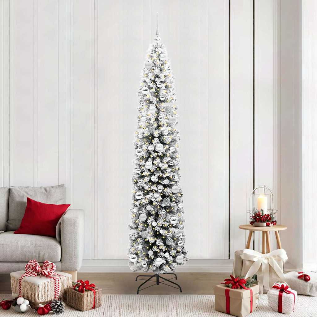 Artificial Christmas Tree with 300 LEDs with Stand Green 210 cm
