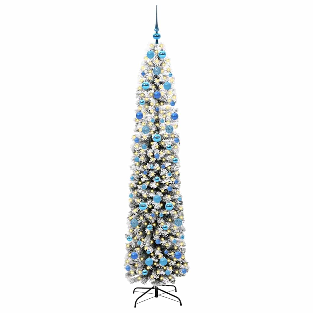 Artificial Christmas Tree with 300 LEDs with Stand Green 210 cm