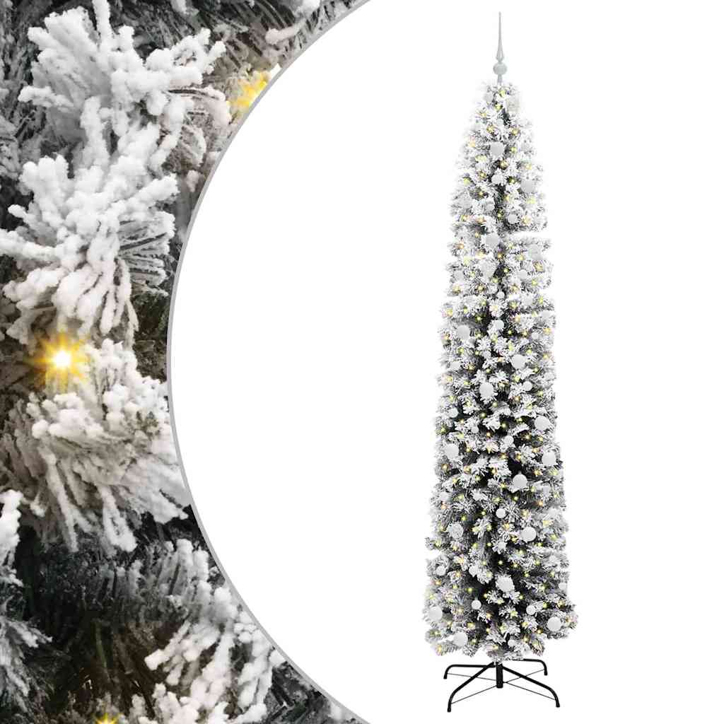 Artificial Christmas Tree with 300 LEDs with Stand Green 240 cm