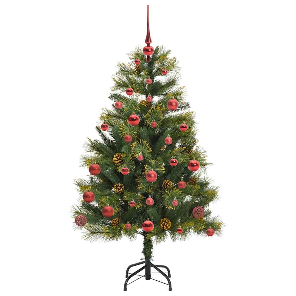 Artificial Hinged Christmas Tree with Cones Green 150 cm
