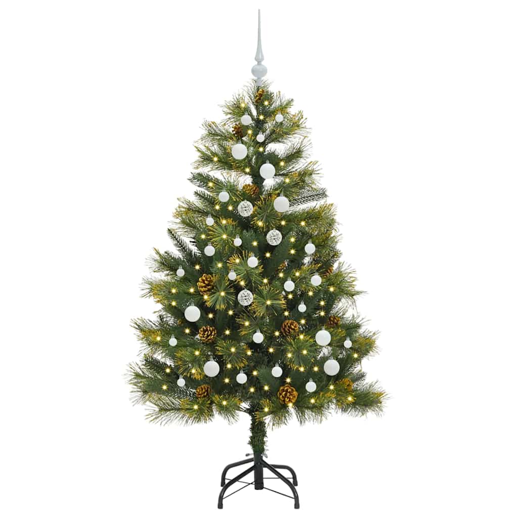 Artificial Hinged Christmas Tree with Cones Green 150 cm