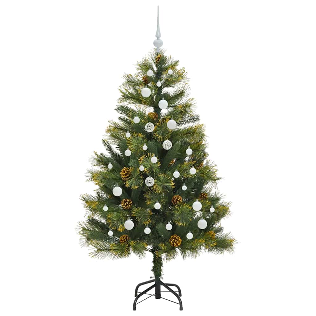 Artificial Hinged Christmas Tree with Cones Green 150 cm
