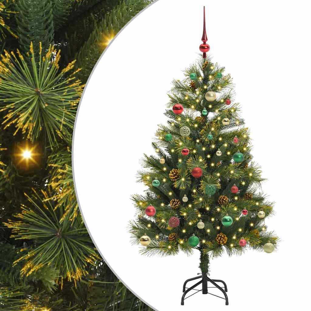 Artificial Hinged Christmas Tree with Cones Green 150 cm