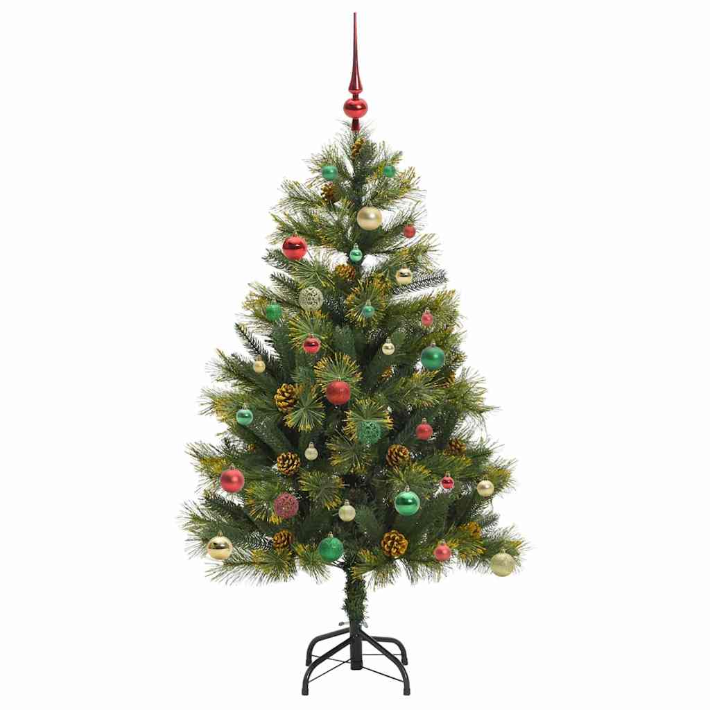 Artificial Hinged Christmas Tree with Cones Green 150 cm