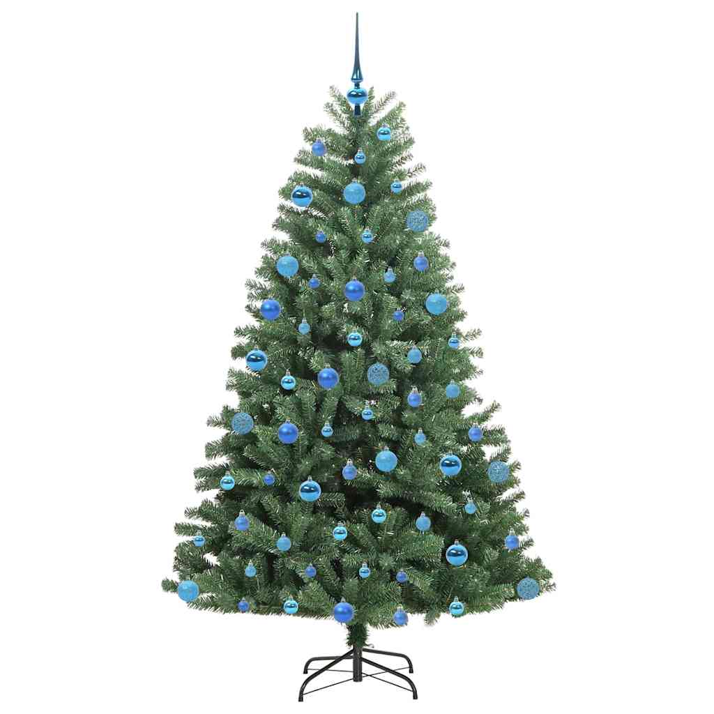 Artificial Hinged Christmas Tree Green 180 cm PVC and Metal