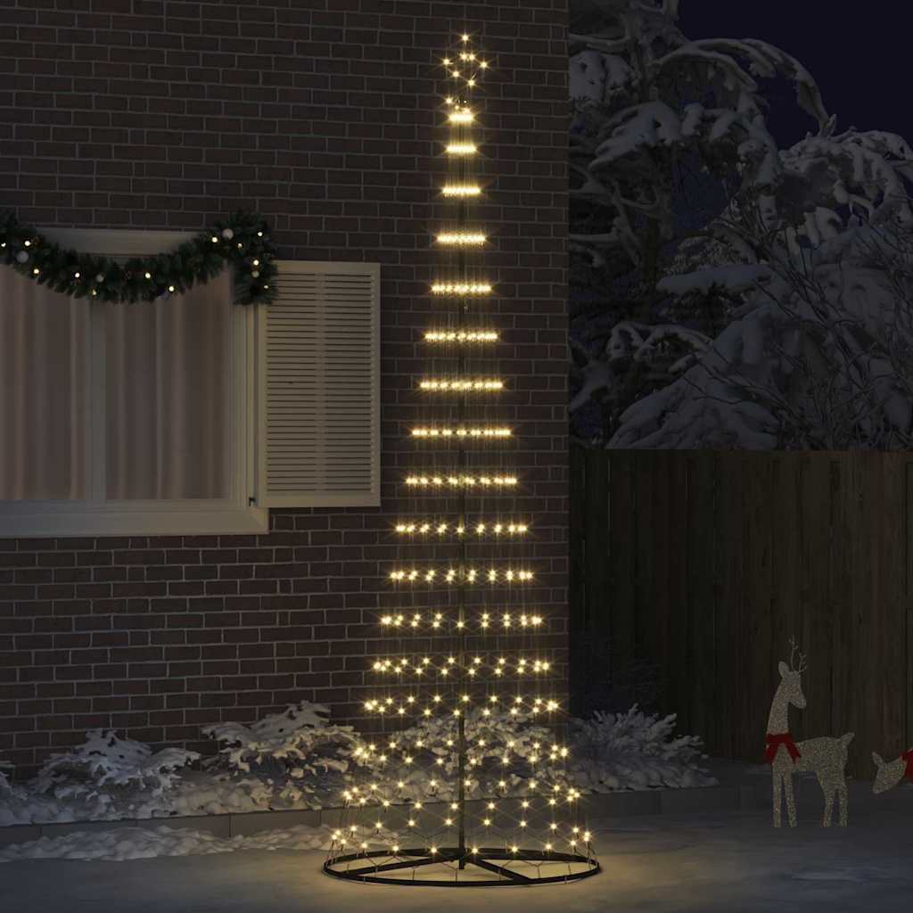 LED Christmas Tree Warm White 100.5 x 100.5 x 302.5 cm Metal