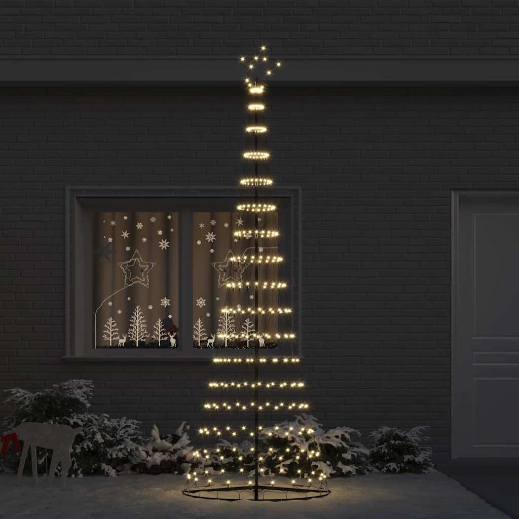 LED Christmas Tree Warm White 100.5 x 100.5 x 302.5 cm Metal