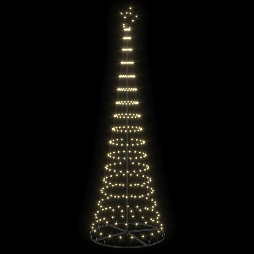 LED Christmas Tree Warm White 100.5 x 100.5 x 302.5 cm Metal