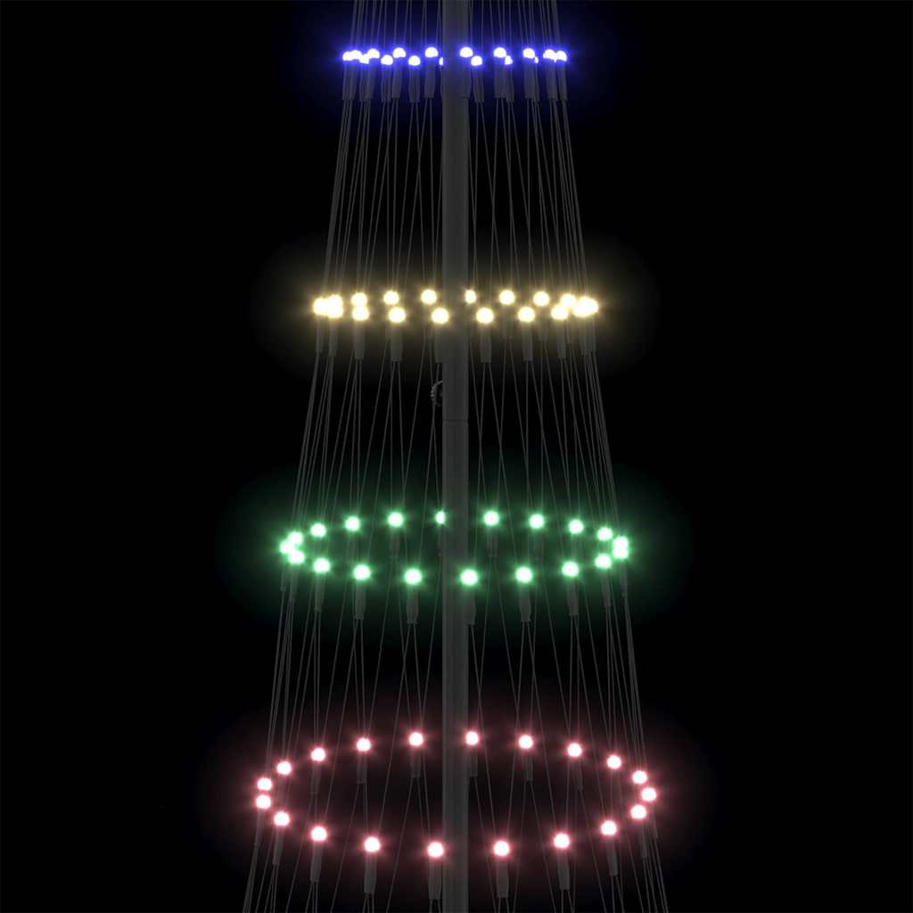 LED Christmas Tree Multicolour 100.5 x 100.5 x 302.5 cm Metal