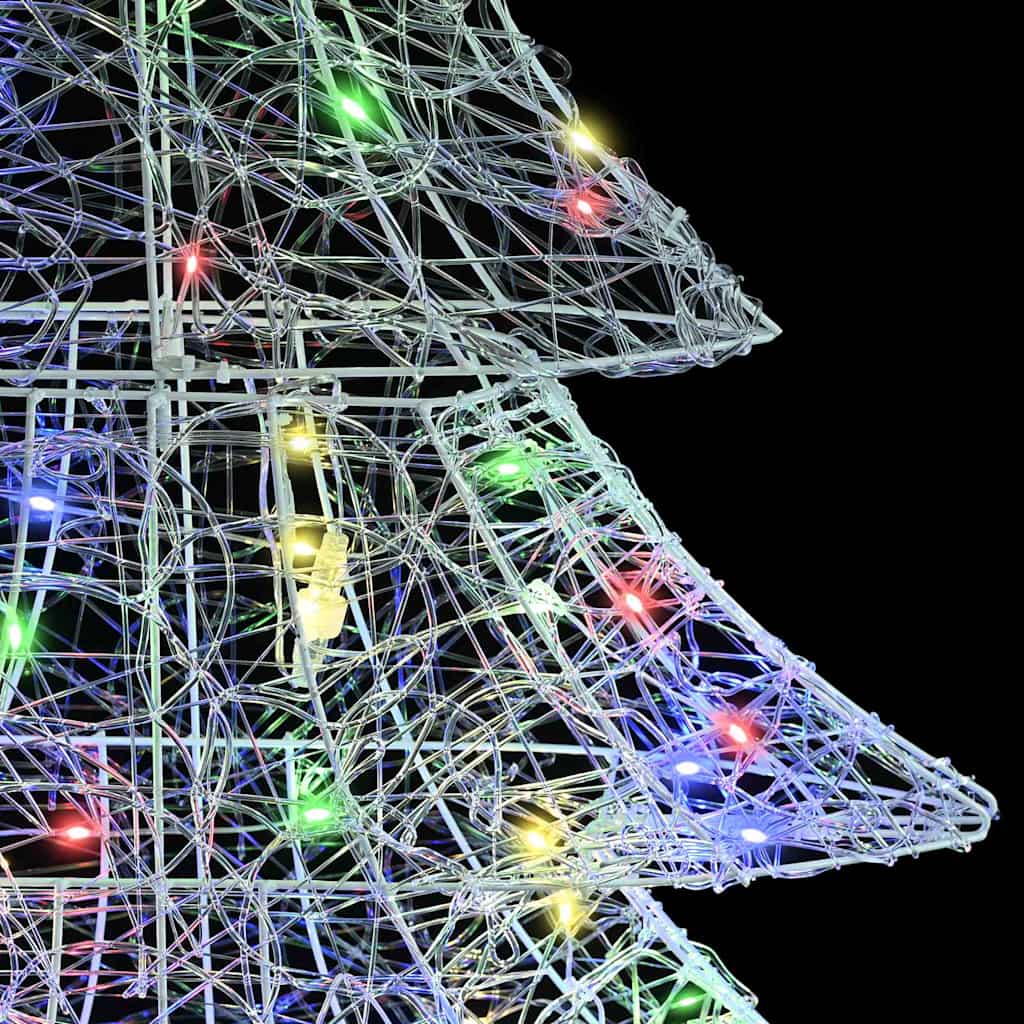 Christmas Tree with 100 LEDs Multicolour 120 cm Acrylic