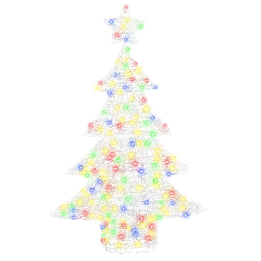 Christmas Tree with 100 LEDs Multicolour 120 cm Acrylic