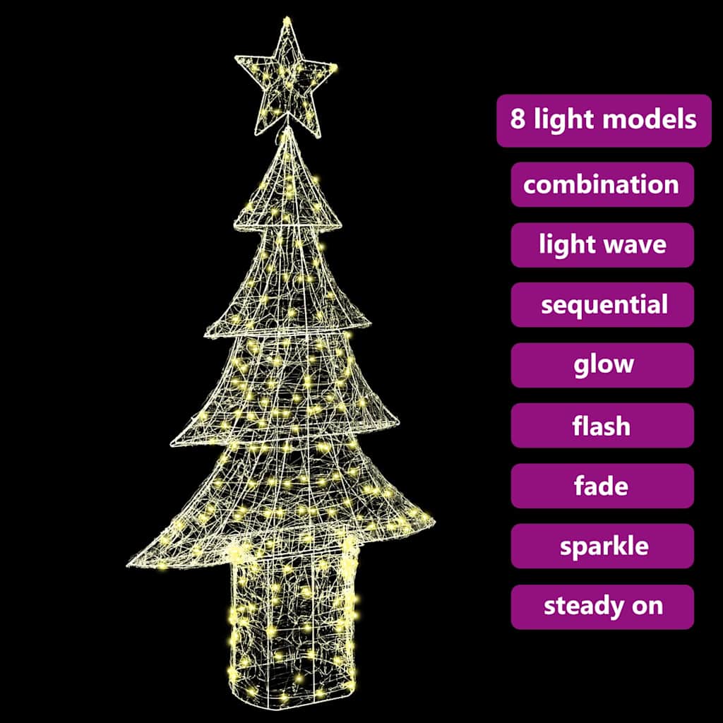 Christmas Tree with 240 LEDs Warm white 180 cm Acrylic