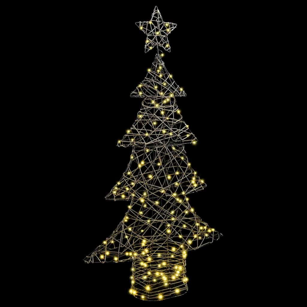 Christmas Tree with 160 LEDs Warm white 150 cm Rattan