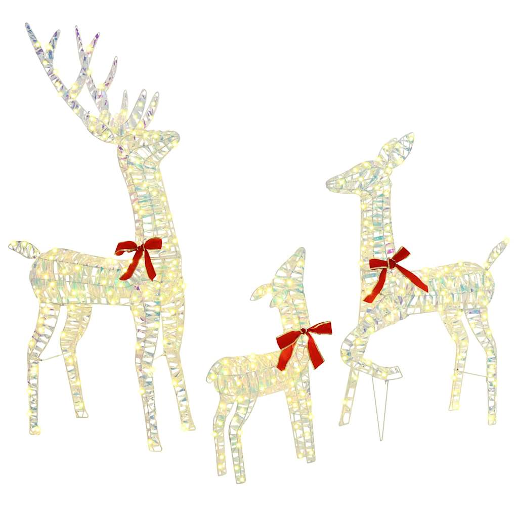 Reindeer Family 3 pcs Warm white 67 x 26 x 127 cm PET