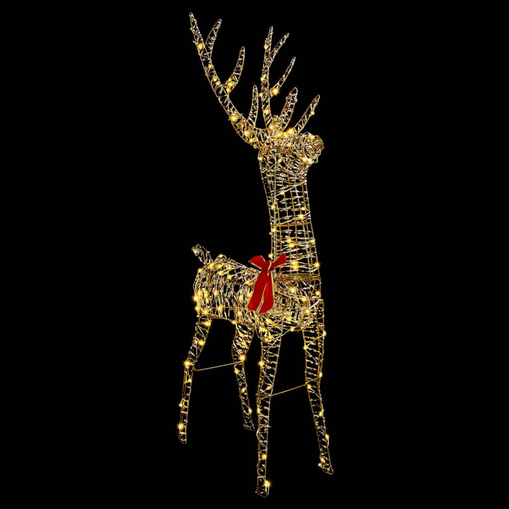 3D Reindeer with 140 LEDs Warm white 128 cm PET