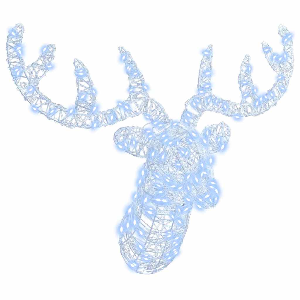 Reindeer Head with 140 LEDs Cold white 60 cm Acrylic