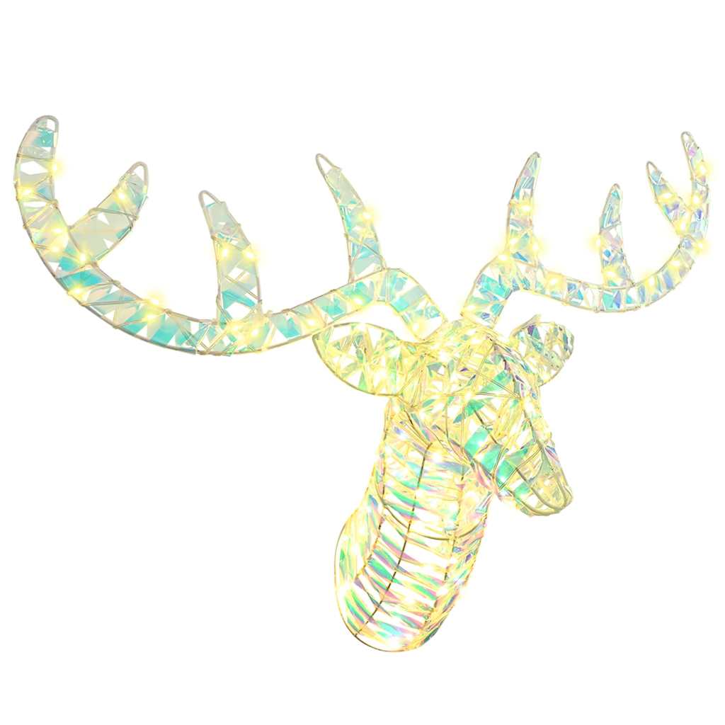 Reindeer Pull Sleigh with 140 LEDs Warm white 60 cm PET