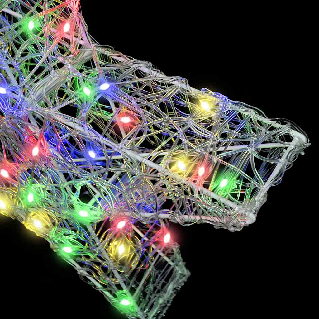 3D Star with 50 LEDs Multicolour 55 x 53.5 x 10 cm Acrylic