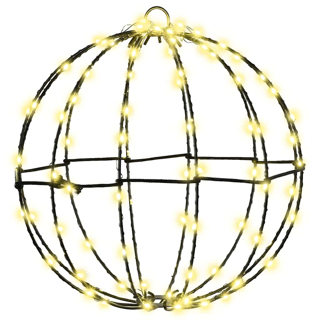 Ball with 192 LEDs 2 pcs Warm white 30 cm Metal