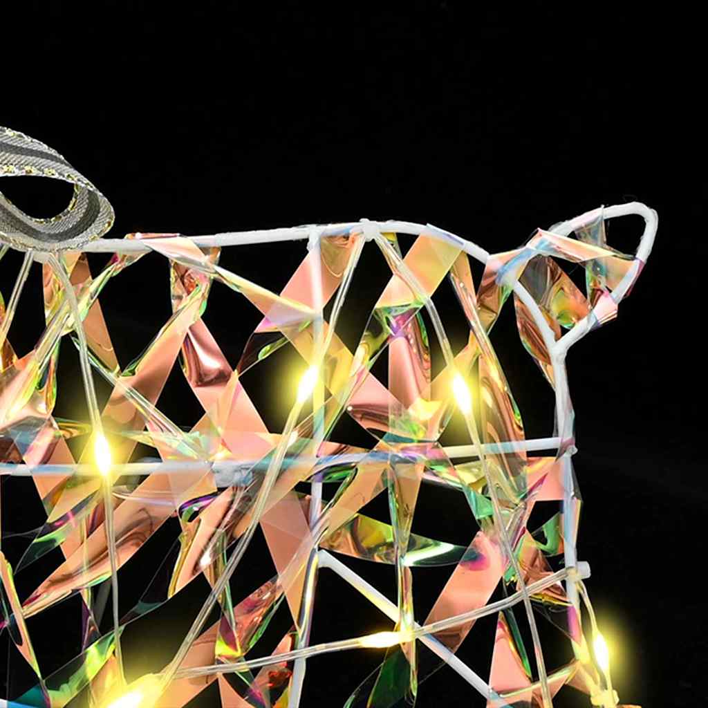 LED Reindeers with 60 LEDs 3 pcs Warm White PET