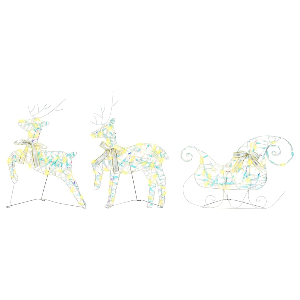 LED Reindeers with 60 LEDs 3 pcs Warm White PET