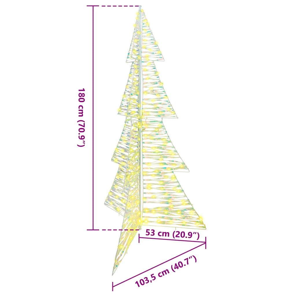 Christmas Tree with 240 LEDs Warm White 180 cm PET