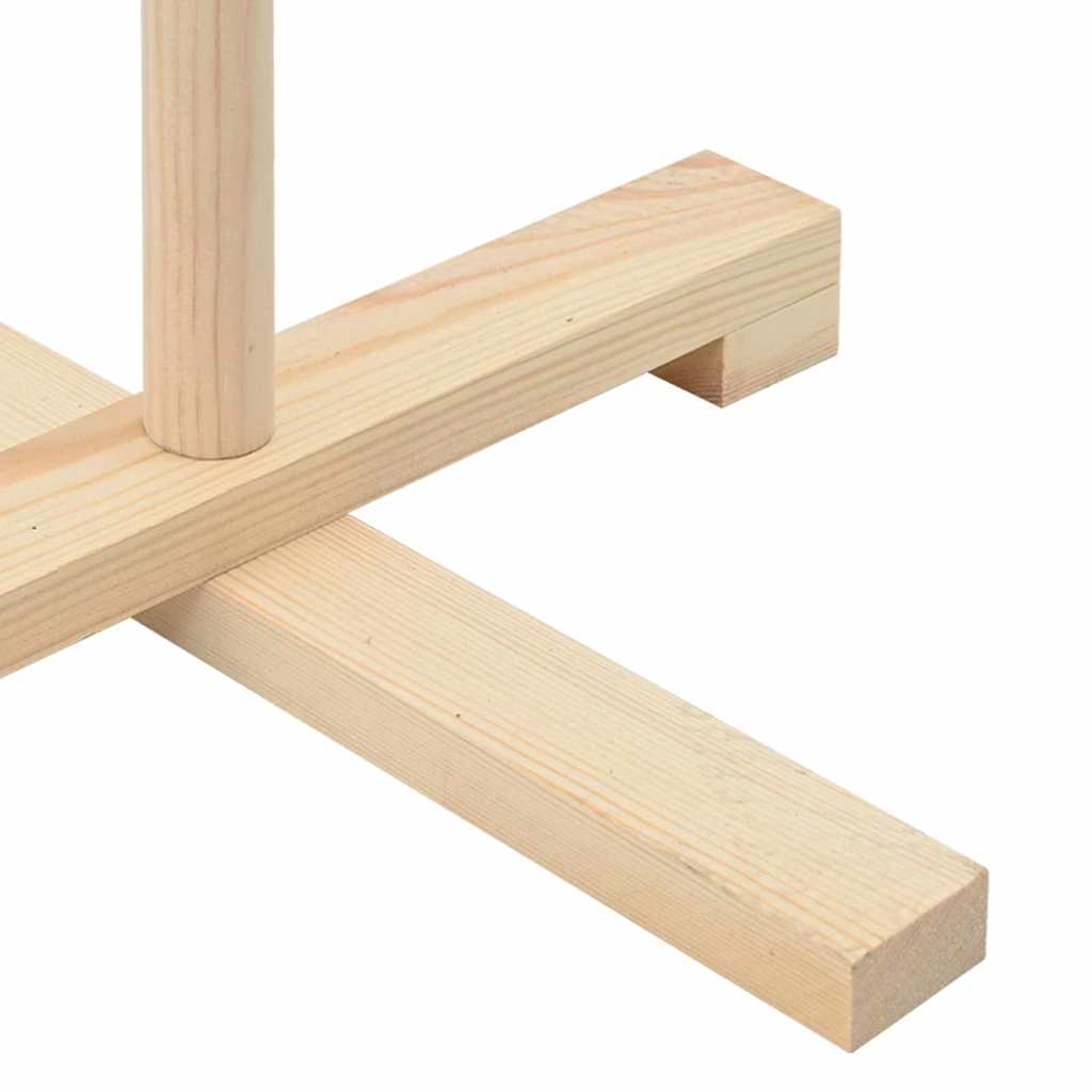 Wooden Christmas Tree with Stand Natural 125 cm Solid pine wood