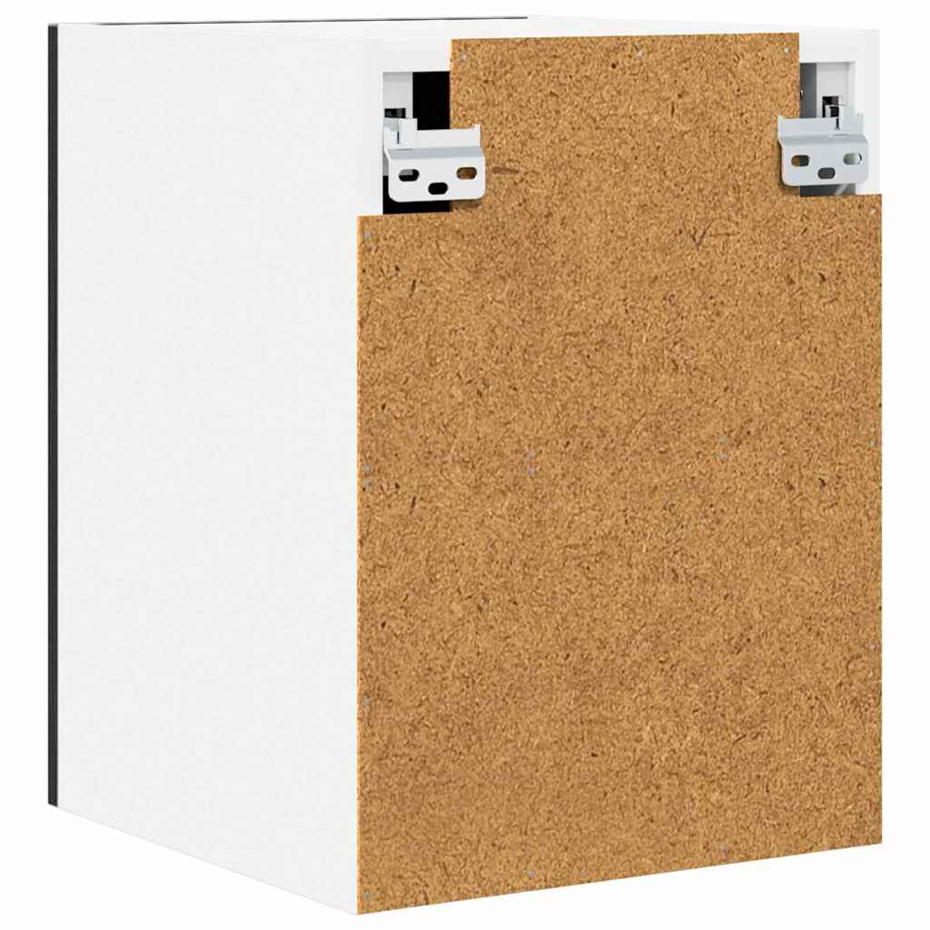 Hanging Cabinet Riga Black Oak and White 30 x 31 x 40 cm