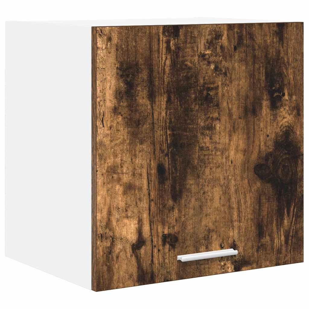 Hanging Cabinet Riga Smoked Oak and White 40 x 31 x 40 cm