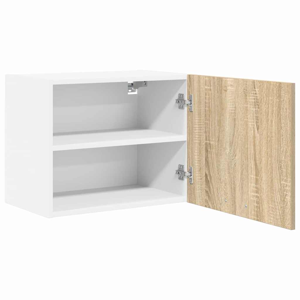 Hanging Cabinet Riga 2 pcs Sonoma Oak and White 50 x 31 x 40 cm