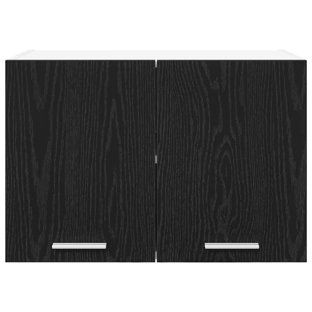 Hanging Cabinet Riga Black Oak and White 60 x 31 x 40 cm
