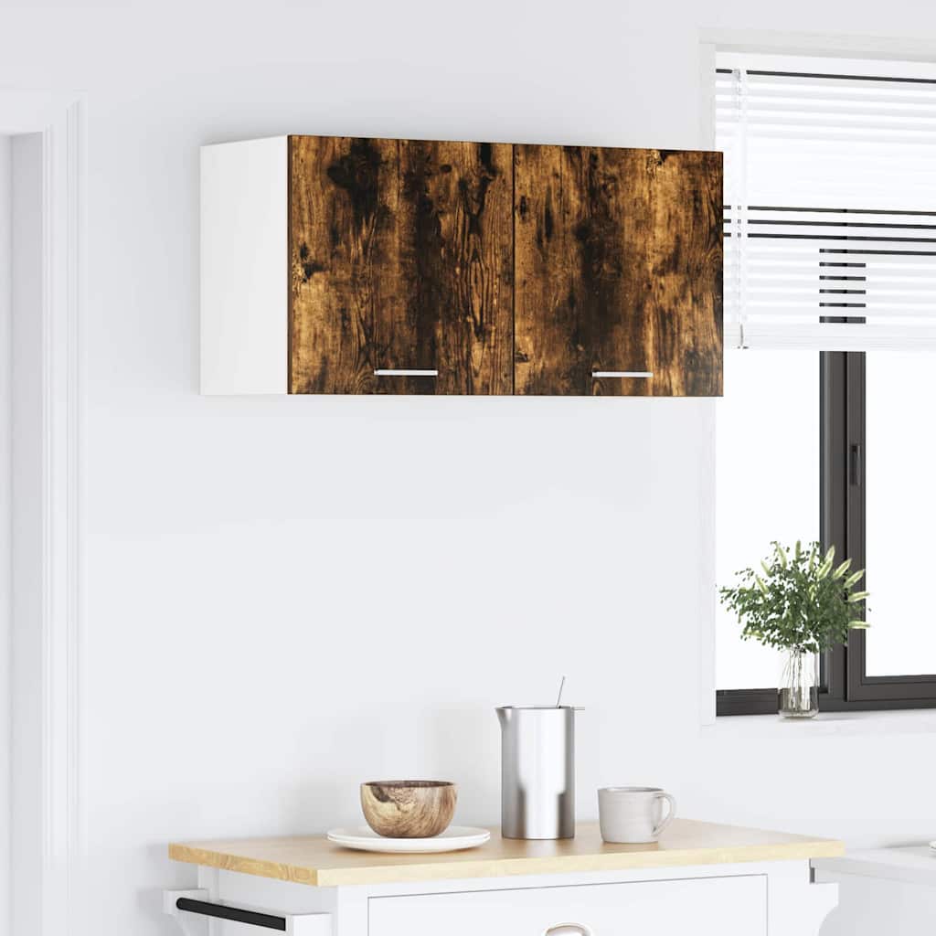 Hanging Cabinet Riga Smoked Oak 80 x 31 x 40 cm Engineered Wood