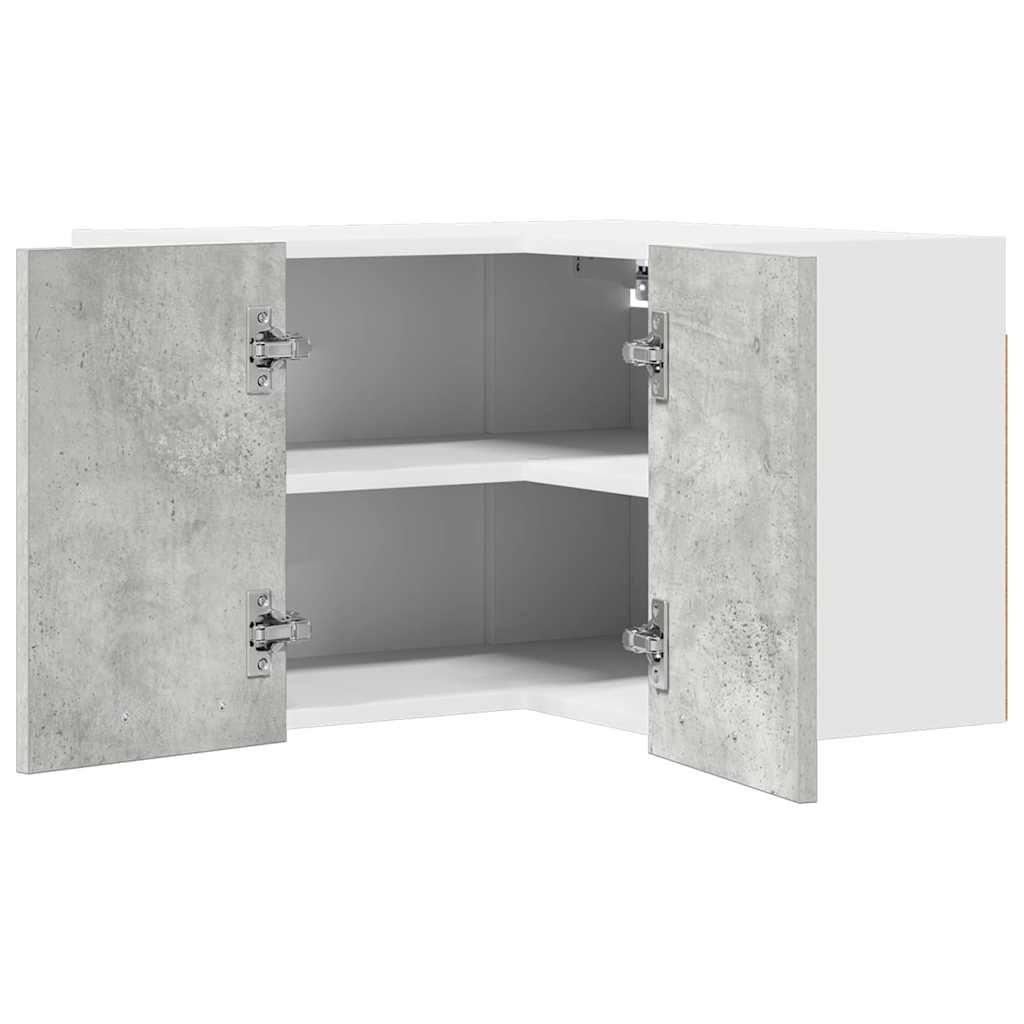 Hanging Cabinet Riga Concrete Grey and White 57 x 57 x 40 cm