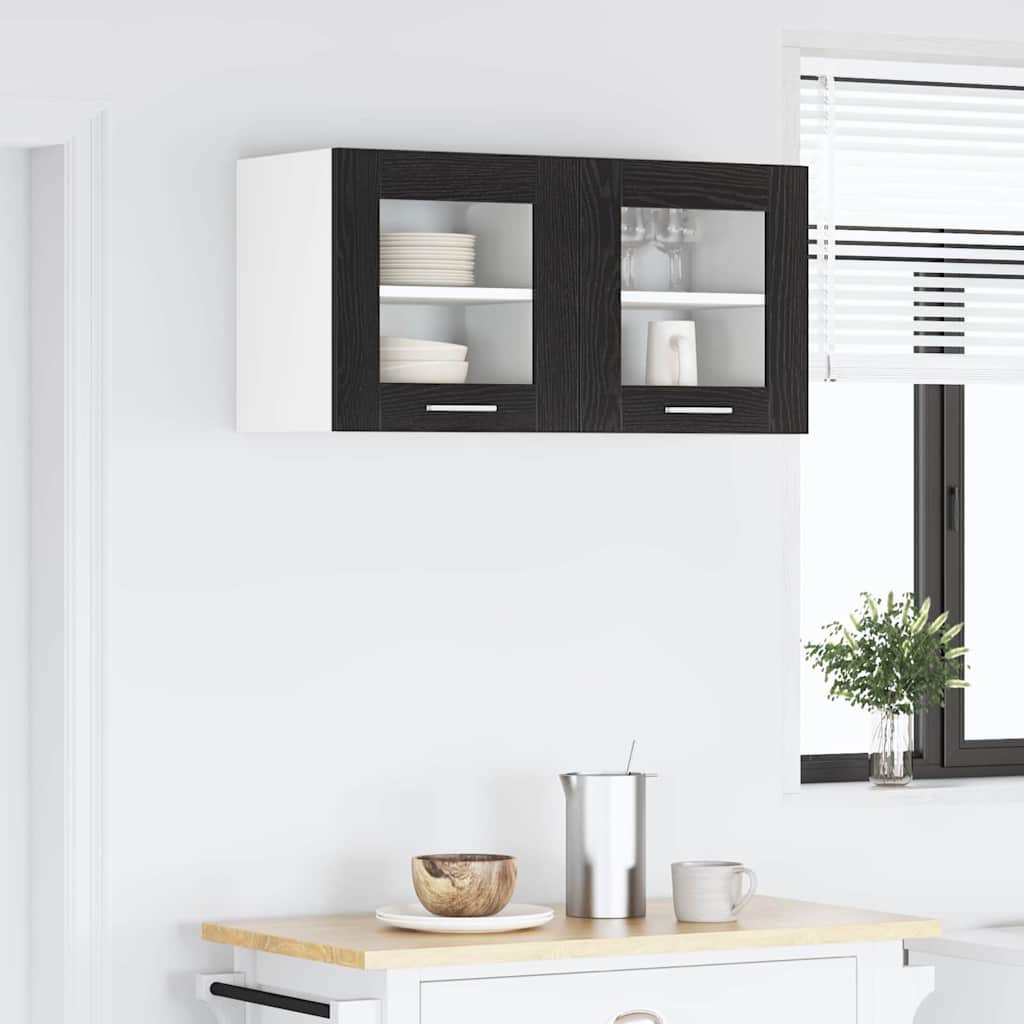 Hanging Cabinet Riga Black Oak 40 x 31 x 40 cm Engineered Wood