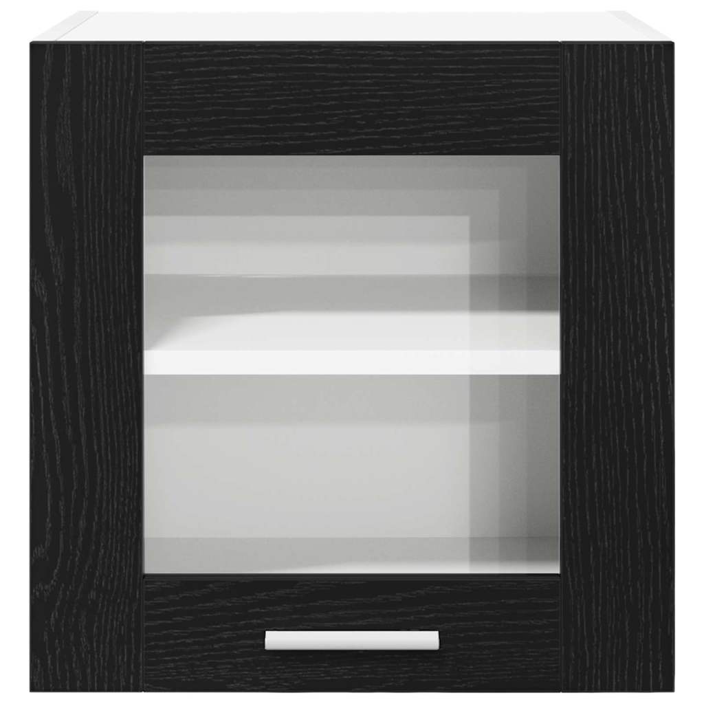 Hanging Cabinet with Shelf Riga 2 pcs Black Oak 40 x 31 x 40 cm