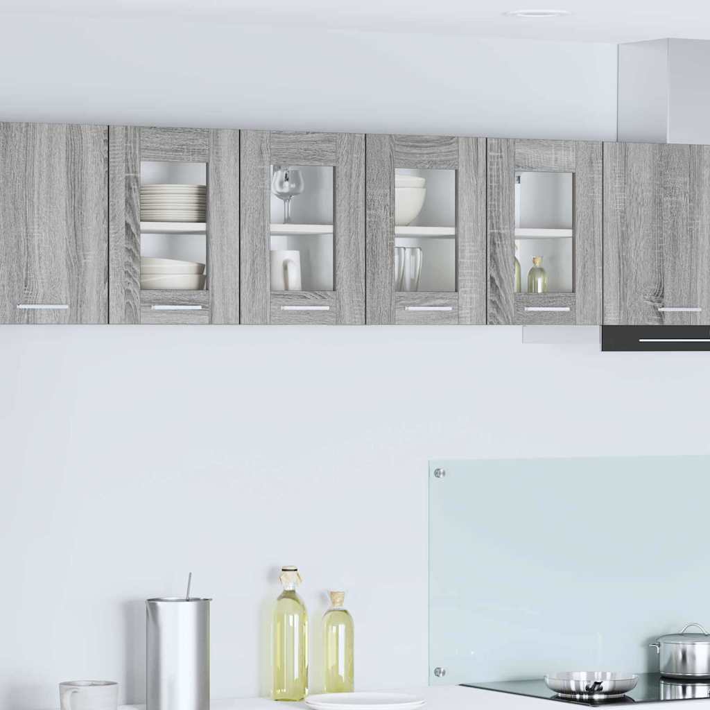 Hanging Cabinet Riga 2 pcs Grey Sonoma 60 x 31 x 40 cm