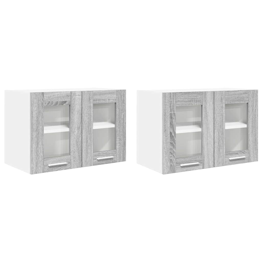 Hanging Cabinet Riga 2 pcs Grey Sonoma 60 x 31 x 40 cm