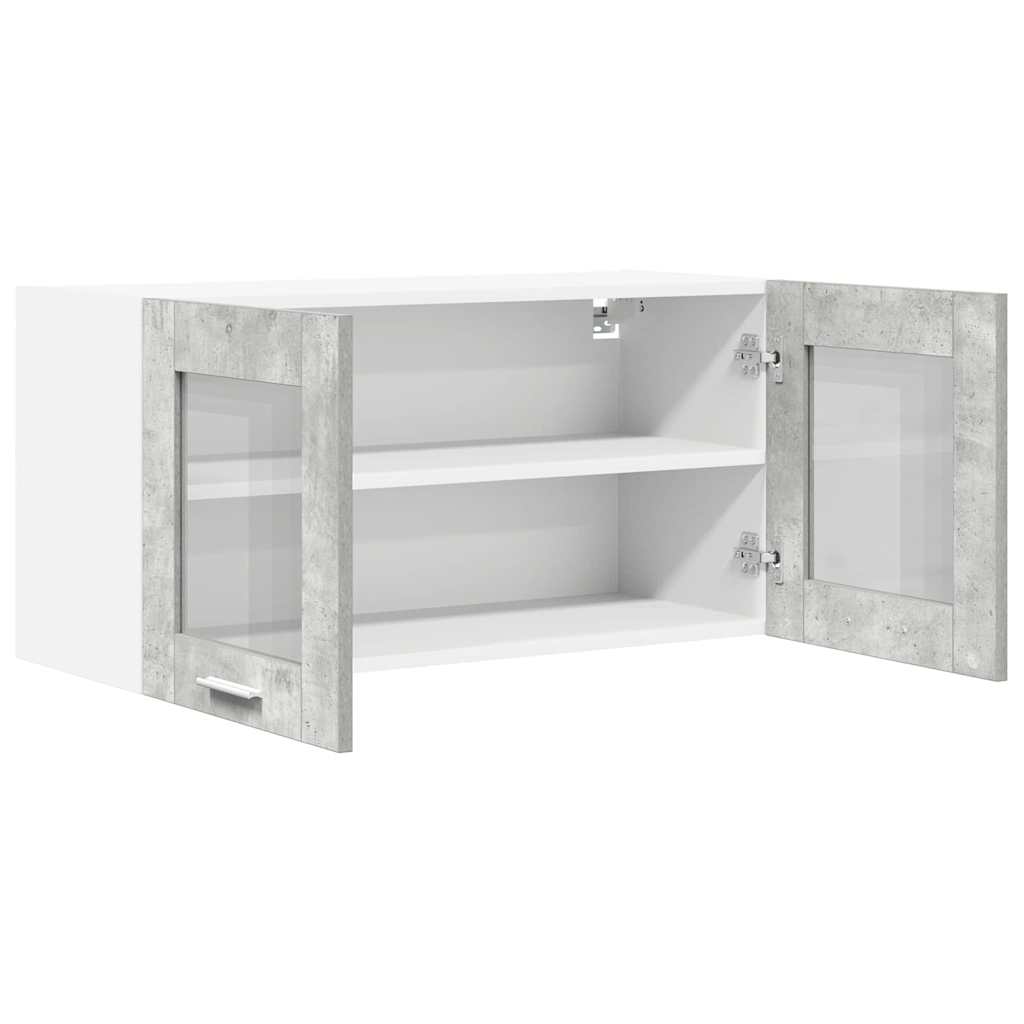 Hanging Cabinet Riga Concrete Grey and White 80 x 31 x 40 cm