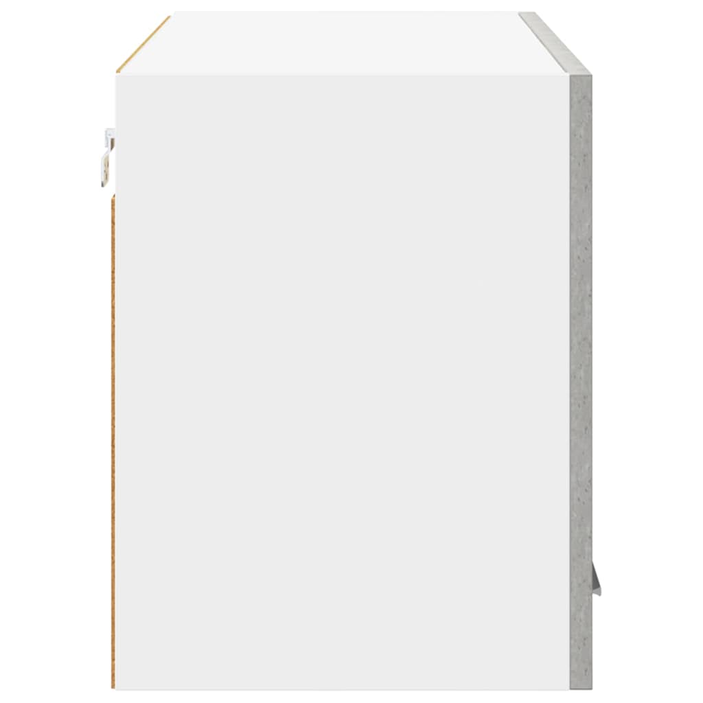 Hanging Cabinet Riga Concrete Grey and White 80 x 31 x 40 cm