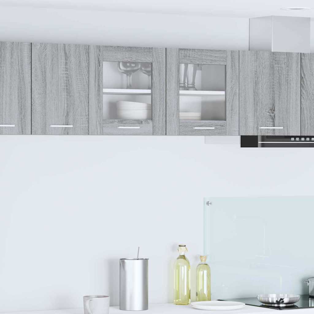 Hanging Cabinet Riga Grey Sonoma and White 80 x 31 x 40 cm