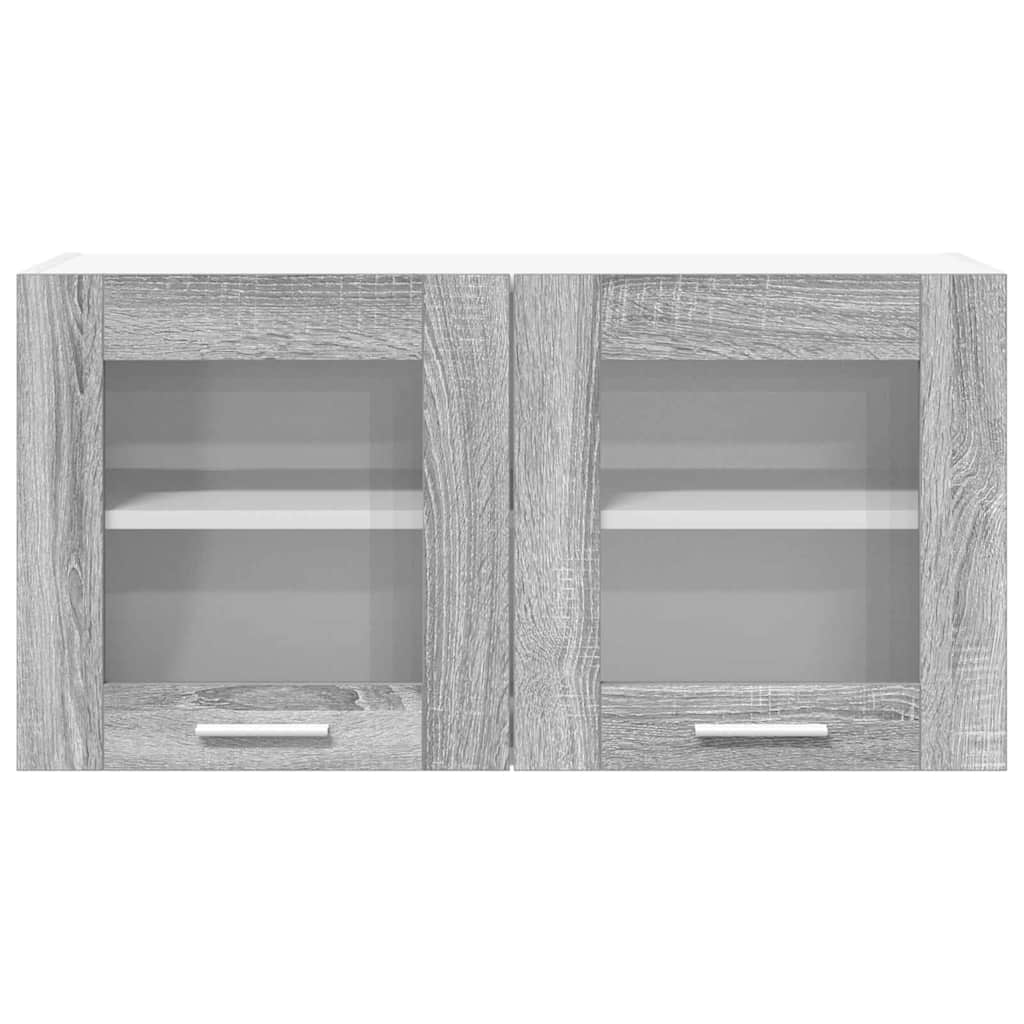 Hanging Cabinet Riga Grey Sonoma and White 80 x 31 x 40 cm