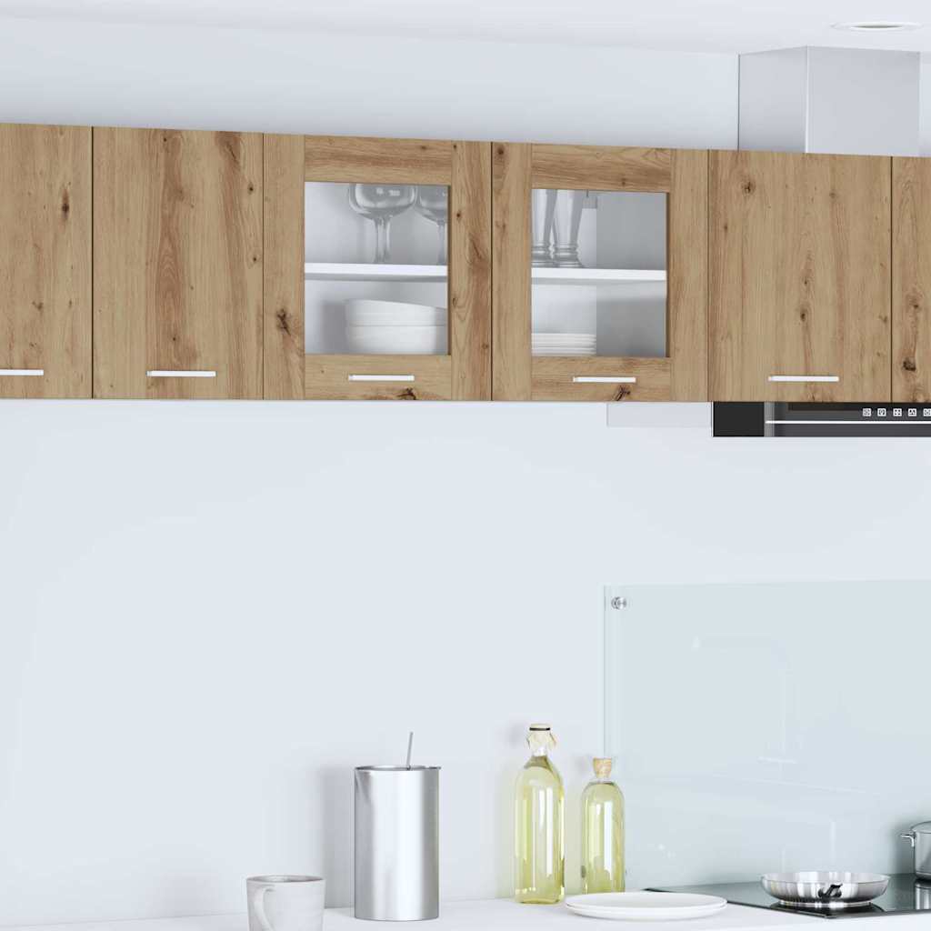 Hanging Cabinet Riga Artisan Oak and White 80 x 31 x 40 cm